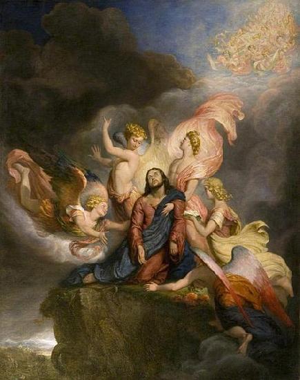 George Hayter The Angels Ministering to Christ, painted in 1849 oil painting image